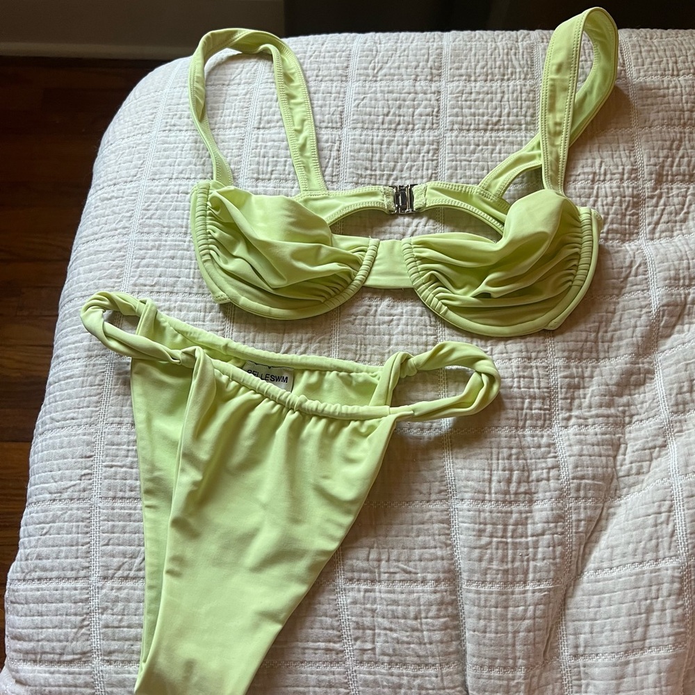 Belle the Label Oracle Top and Bare Bottoms in sold out Lime color